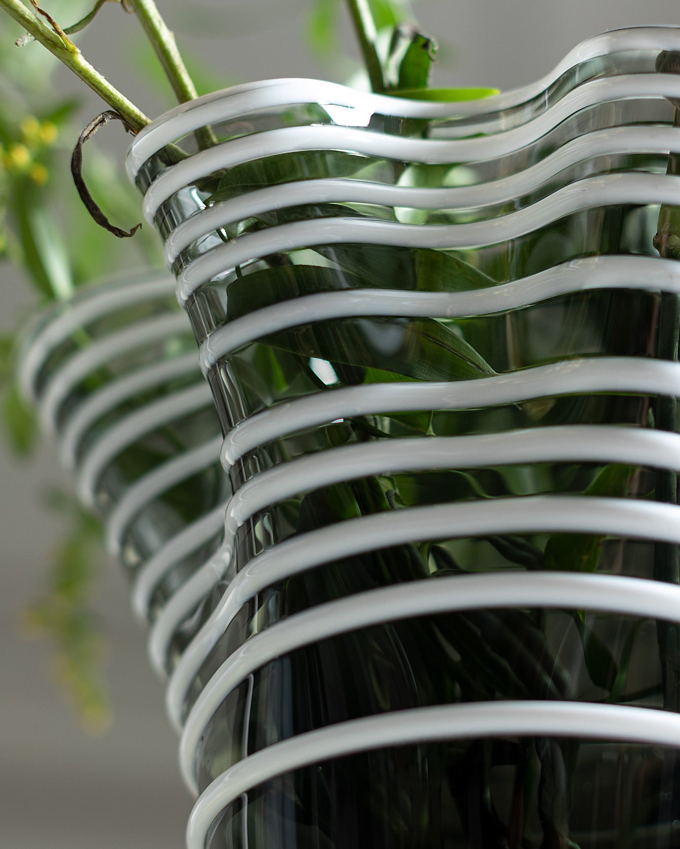 Handmade Glass Flower Vase - Medium Size Home Decor