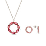 Sterling Silver Marquise Swarovski Crystal Set - Neptune Collection
