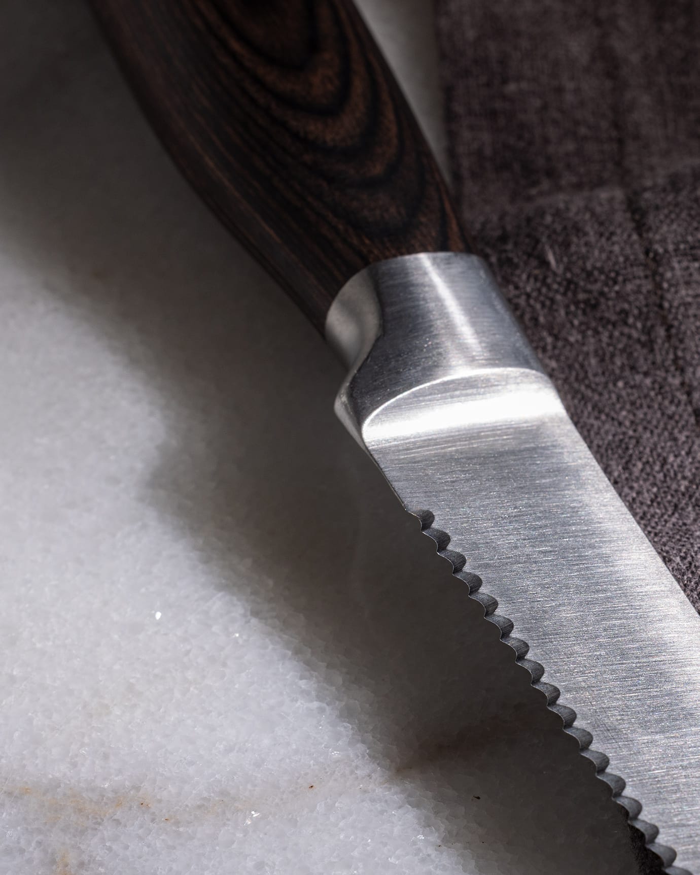 Brown Handle Meat Carving Knife