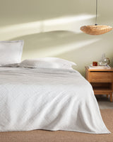 100% Cotton Single Bedspread Set - Modern Triangle Design