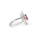 Premium 925 Sterling Silver Teardrop Ruby Ring