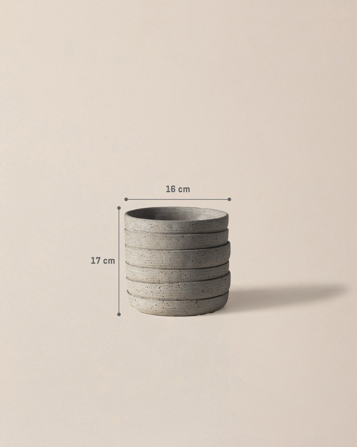 Cement Planter - Modern Soft Grey Aesthetic