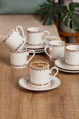 Aen Porselen Hurrem Professional Turkish Coffee Cup Set - 6 - Person, 12 - Piece - TryAladdin