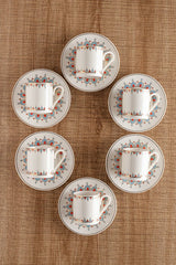 Aen Porselen Hurrem Professional Turkish Coffee Cup Set - 6 - Person, 12 - Piece - TryAladdin