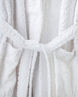 Bernay 100% Cotton Jacquard Unisex Shawl Collar Bathrobe, White