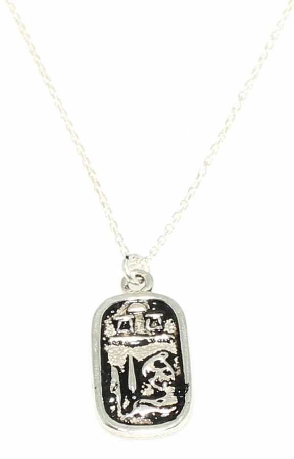 Náhrdelník ze stříbra 925 - Propracovaný přívěsek s egyptskými hieroglyfy