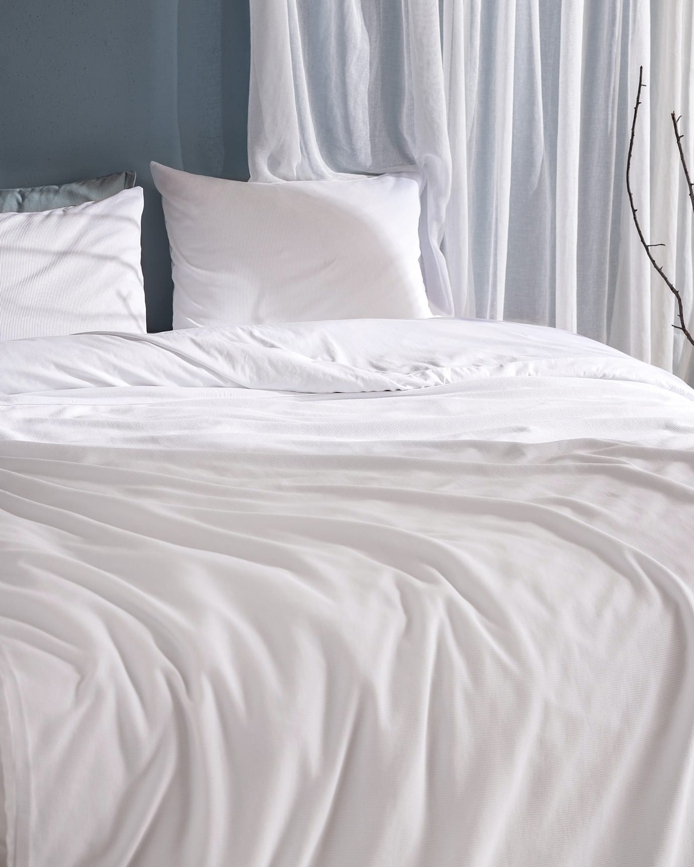 100% Cotton Jersey Knit Full/Queen Duvet Cover Set with Fitted Sheet