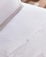 100% Cotton King Size Duvet Cover Set - Soft & Serene White/Stone