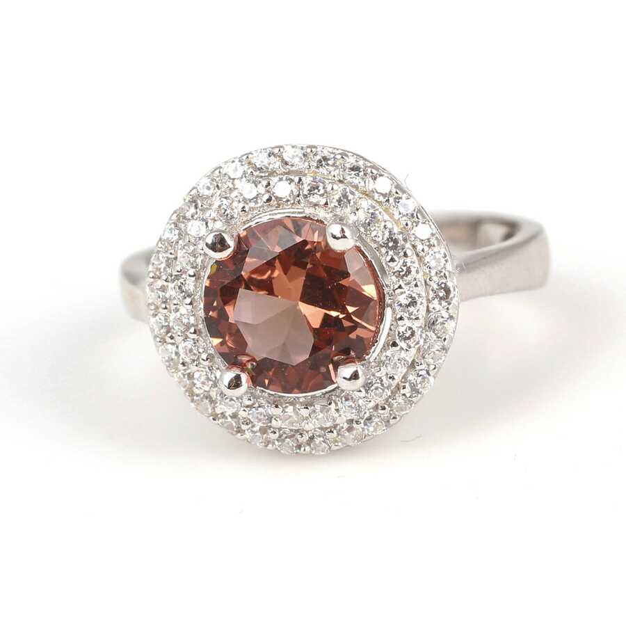 Exquisite 925 Sterling Silver Round Zultanite Ring