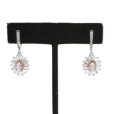 Delicate 925 Sterling Silver Zultanite & Baguette Drop Earrings