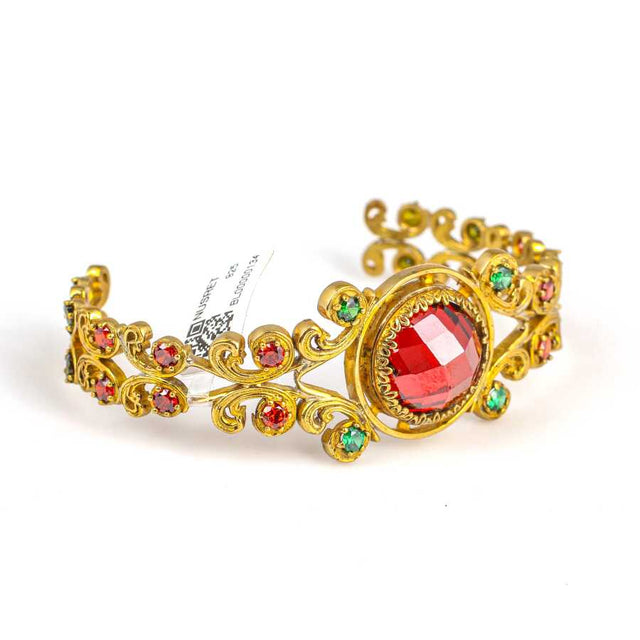 Premium Antique Sterling Silver Ruby Bracelet