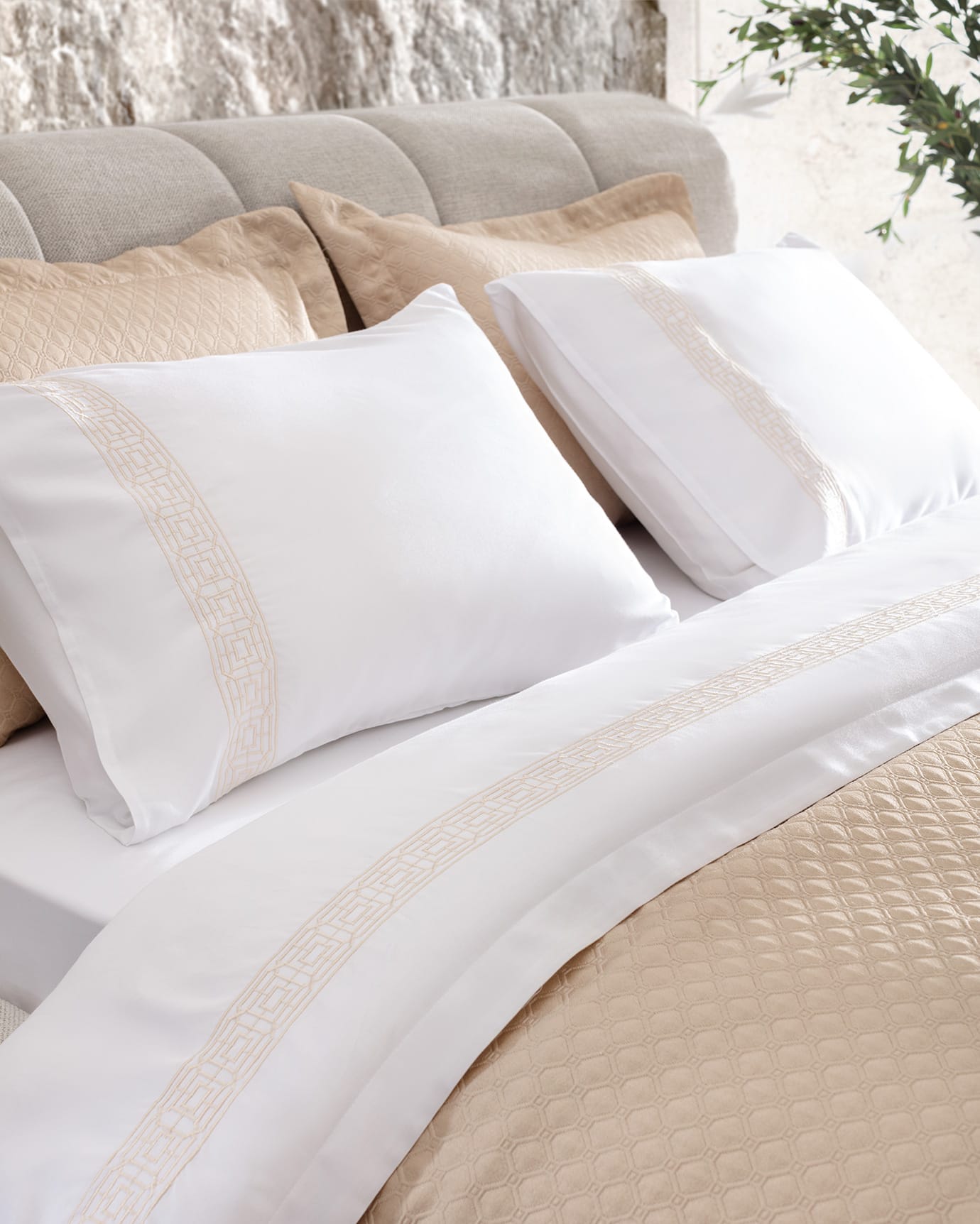 Luxurious Cotton Blend Somme 7-Piece Bridal Bedding Set