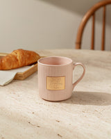New Bone China Coffee Mug - Modern Gold Accents