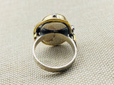 Agate Stone Ladies Silver Ring