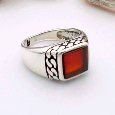 Agate Stone Ring Men