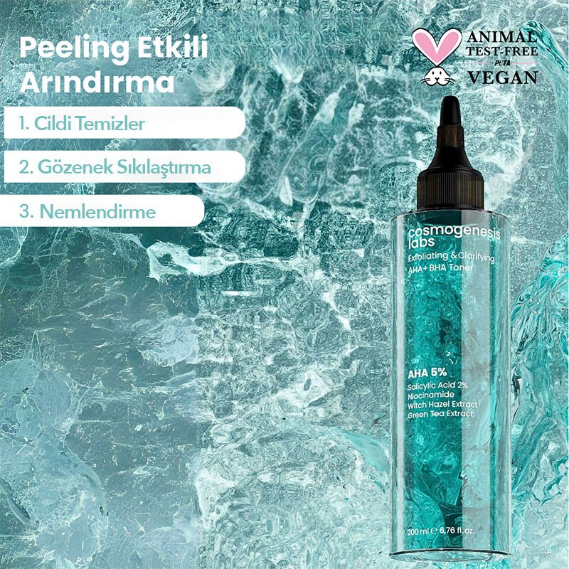AHA BHA Exfoliating Tonic - Purifying & Brightening for Smooth Skin - TryAladdin
