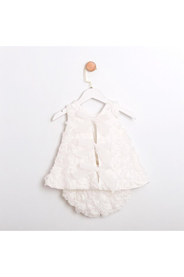Ahenk Premium Newborn Girl 3D Rose Dress - Special Occasion - 1 Piece - TryAladdin