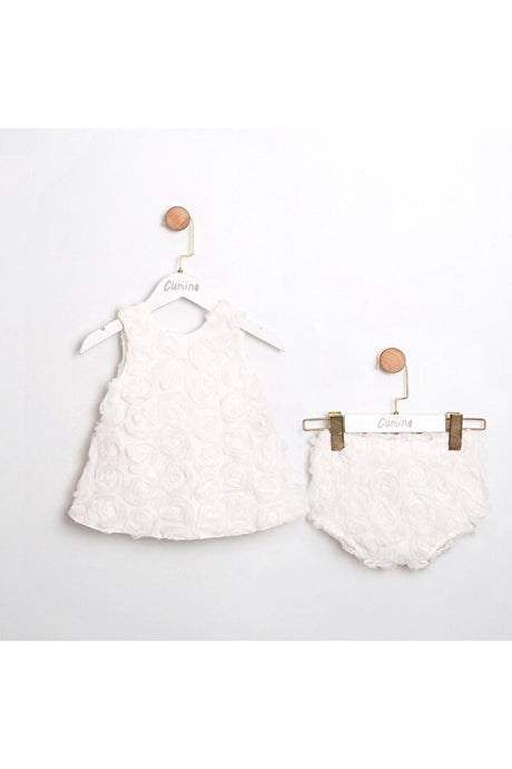 Ahenk Premium Newborn Girl 3D Rose Dress - Special Occasion - 1 Piece - TryAladdin