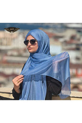 ALDAIYR Glitter Chiffon Evening Shawl Blue - TryAladdin