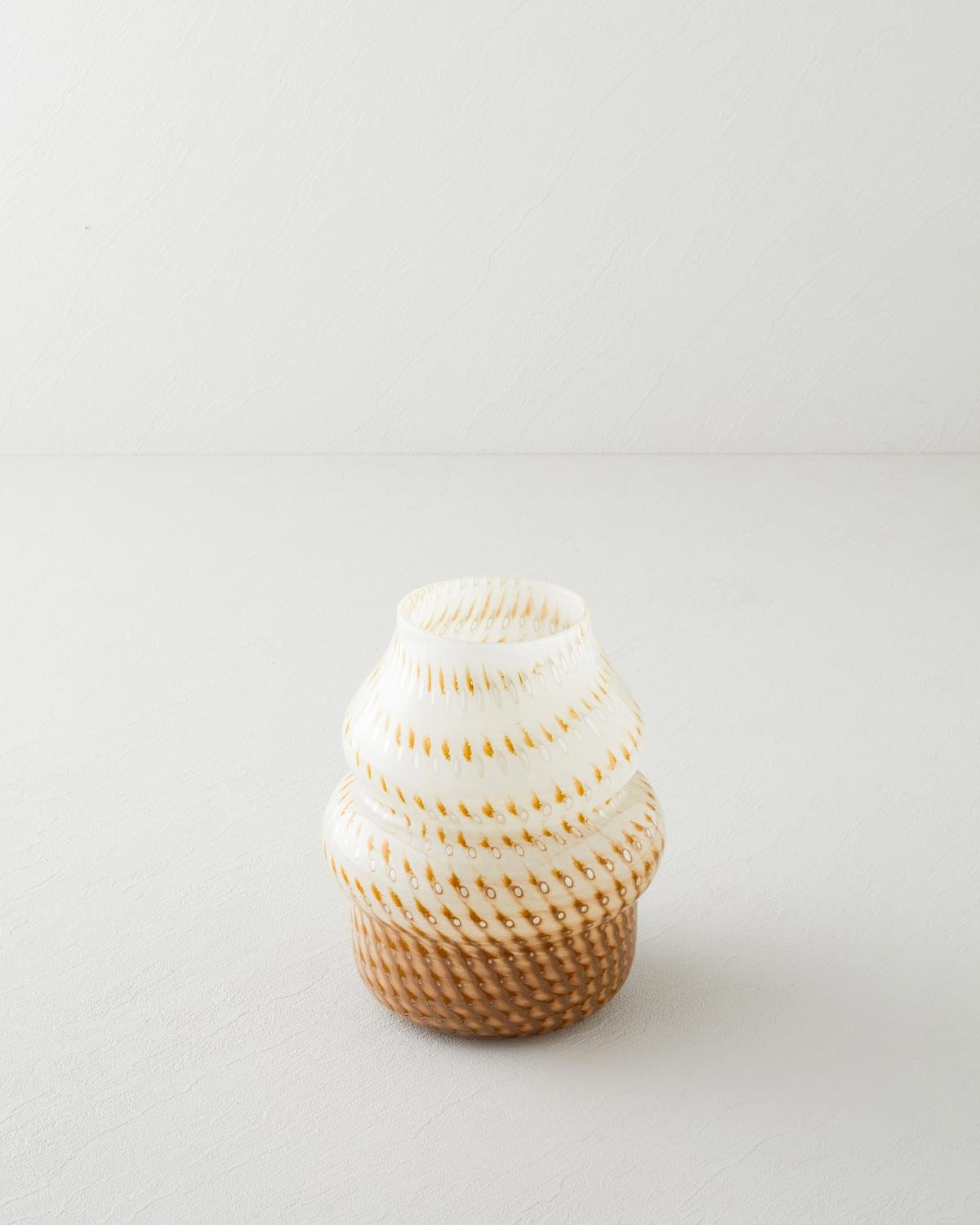 Vaso decorativo in vetro marrone di pregio 20 5cm