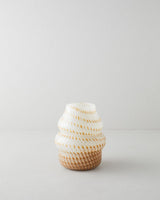 Vaso decorativo in vetro marrone di pregio 20 5cm