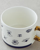 Premium New Bone China Holiday Mug   Black White