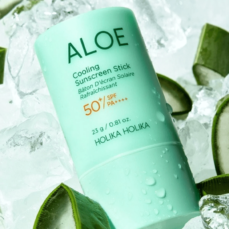 Aloe Cooling Sunscreen Stick - Hydrating Niacinamide SPF50+ - TryAladdin
