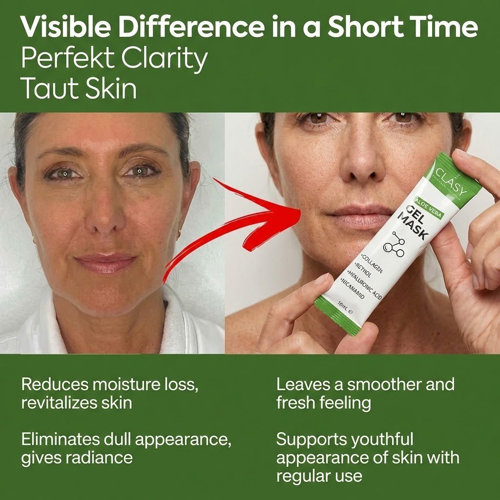 Aloe Vera Gel Mask - Rejuvenating & Clarifying 10ml - TryAladdin