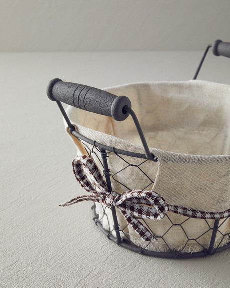 Professional Grade Metal Beige Bread Basket
