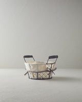 Professional Grade Metal Beige Bread Basket