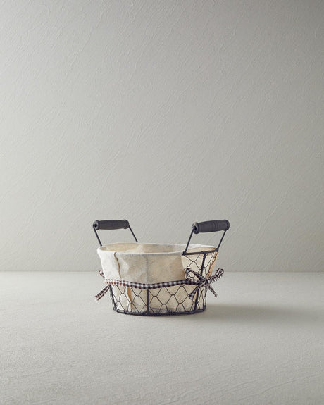 Professional Grade Metal Beige Bread Basket