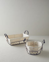 Professional Grade Metal Beige Bread Basket