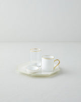 Premium Single Serve Turkish Coffee Presentation Set - Cream Gold 90ml
