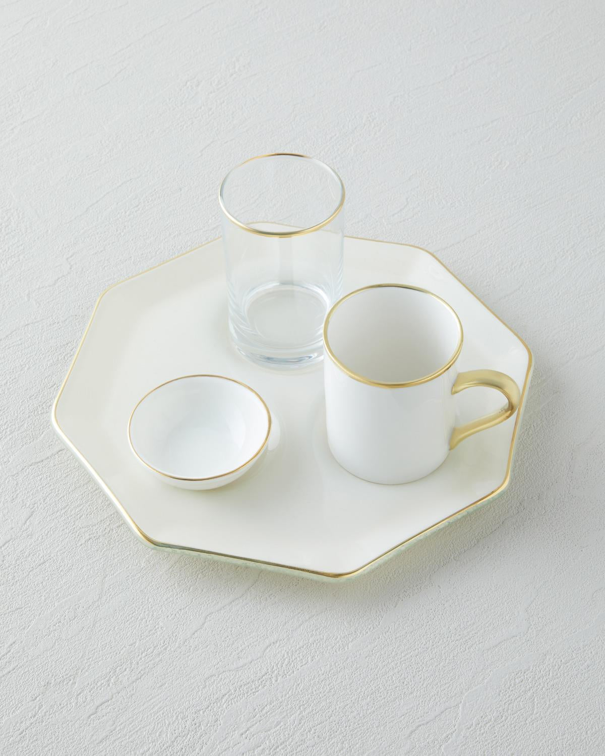Premium Single Serve Turkish Coffee Presentation Set - Cream Gold 90ml