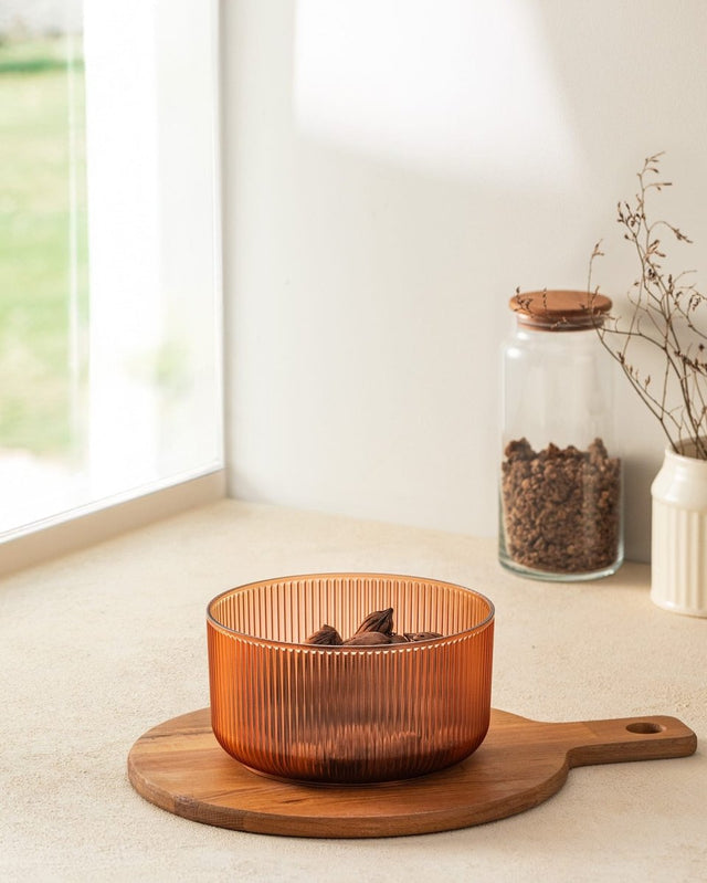 Amber Plastic Mixing & Serving Bowl - 2.5 Liter Kitchenware - TryAladdin