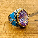 Amethyst Oval Ring Jewelry - TryAladdin