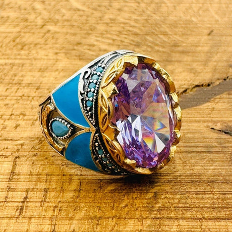 Amethyst Oval Ring Jewelry