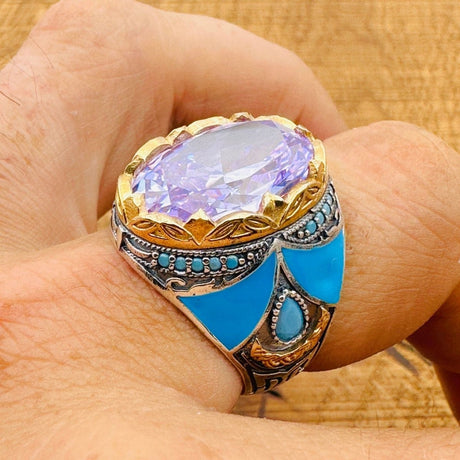 Amethyst Oval Ring Jewelry