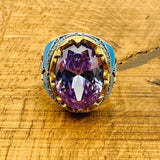 Amethyst Oval Ring Jewelry - TryAladdin