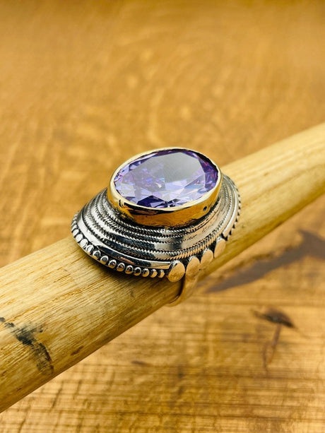 Amethyst Silver Ring