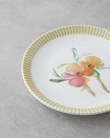 Elegant Porcelain Dessert Plate Set   Pink Green   6 Count