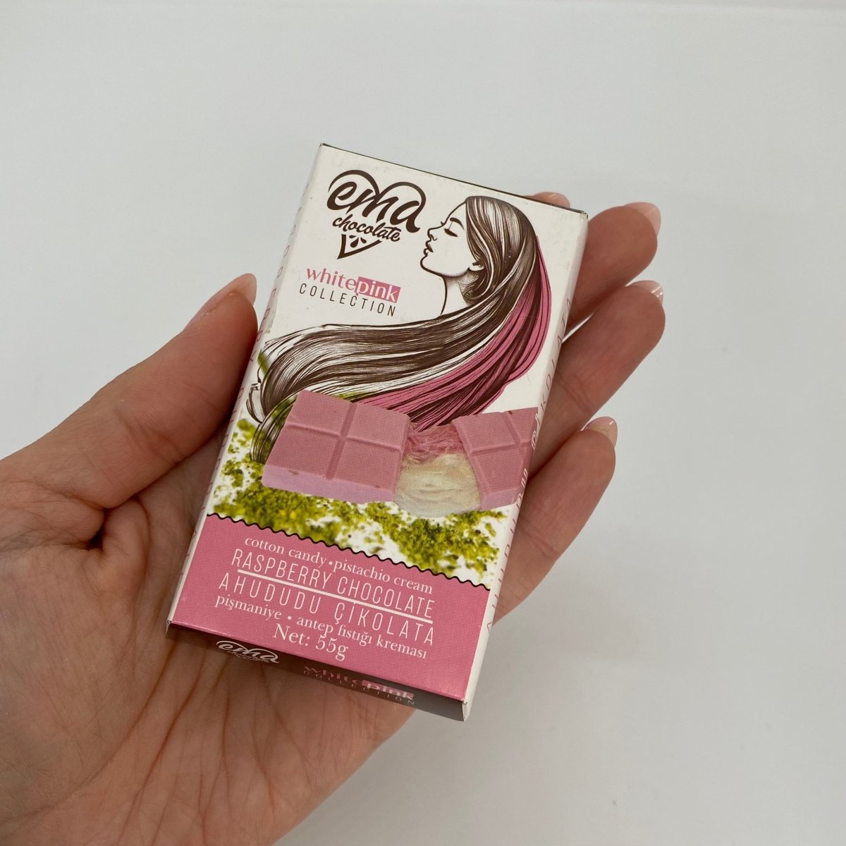 ピスタチオと綿菓子入りエンジェルヘアラズベリーチョコレート