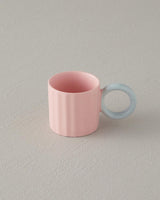 Professional Angled New Bone China Espresso Cup Set Light Pink