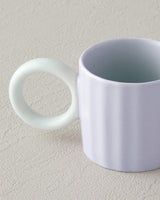 Premium Angled New Bone China Coffee Cup Set   90ml Lila