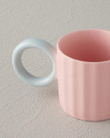 Professional Angled New Bone China Espresso Cup Set Light Pink