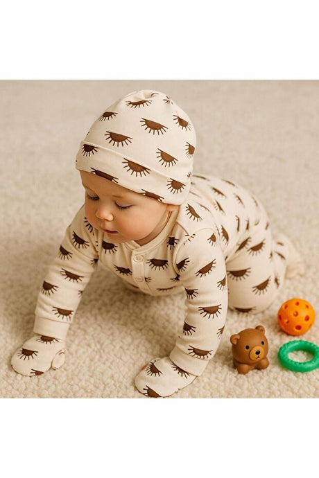 Anne Dokunusu Premium Organic Cotton Newborn Layette Set - 5 - Piece Ecru - TryAladdin