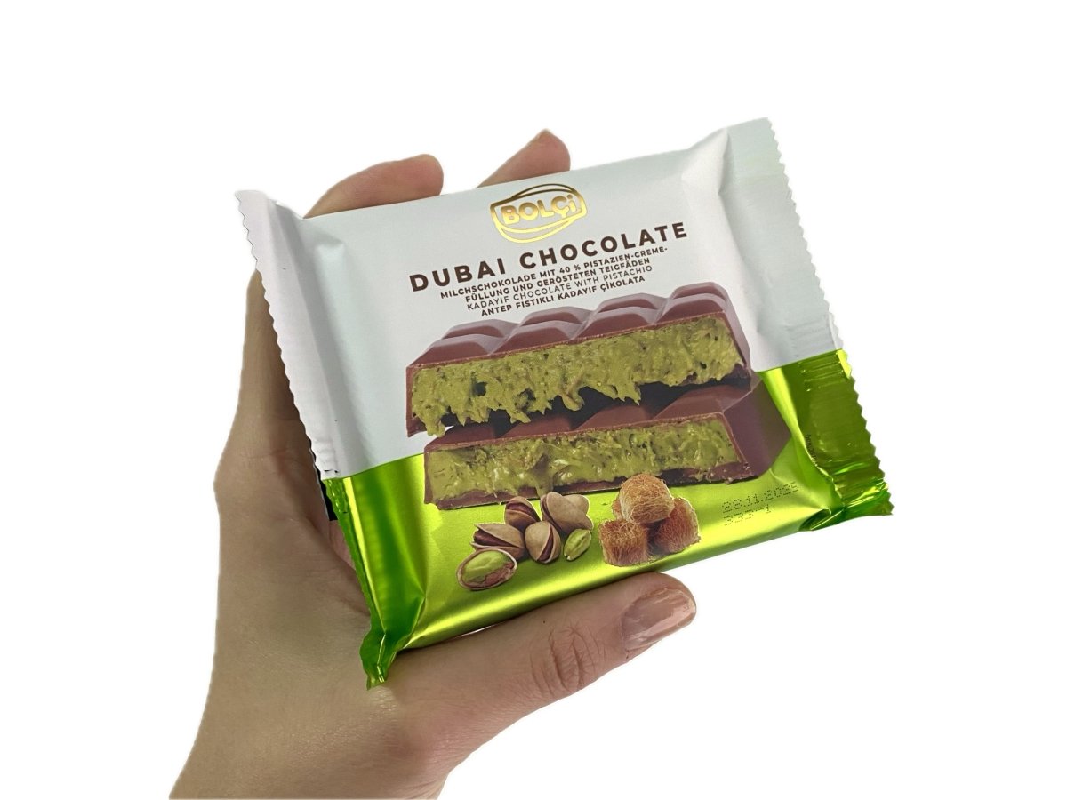 Antep Pistachio & Kadayif Dubai Chocolate Bar - Unique Middle Eastern Delight