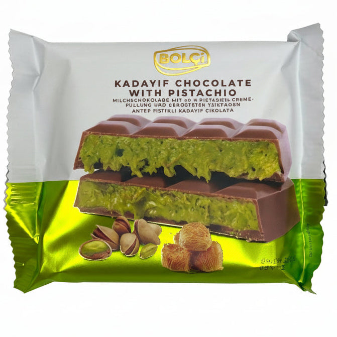 Antep Pistachio & Kadayif Dubai Chocolate Bar - Unique Middle Eastern Delight - TryAladdin