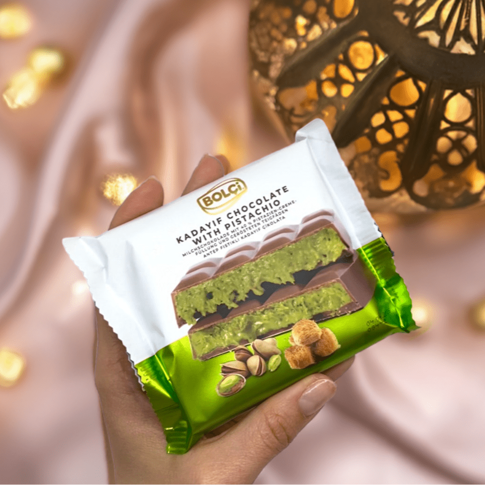Antep Pistachio & Kadayif Dubai Chocolate Bar - Unique Middle Eastern Delight - TryAladdin