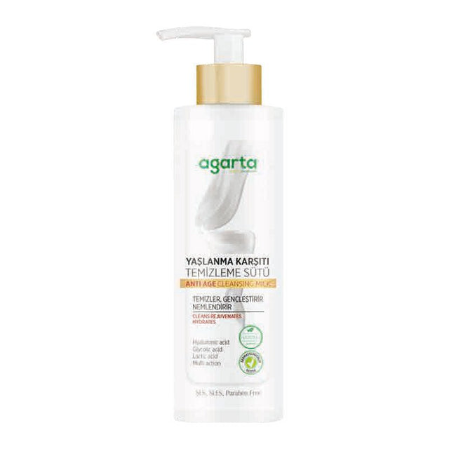Anti - Aging Cleansing Milk - AHA & Hyaluronic Acid for Smooth, Radiant Skin - TryAladdin